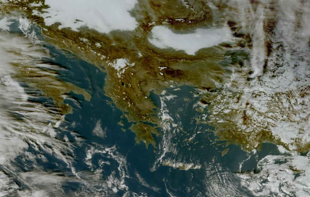 Τελευταία δορυφορική εικόνα νεφοκάλυψης