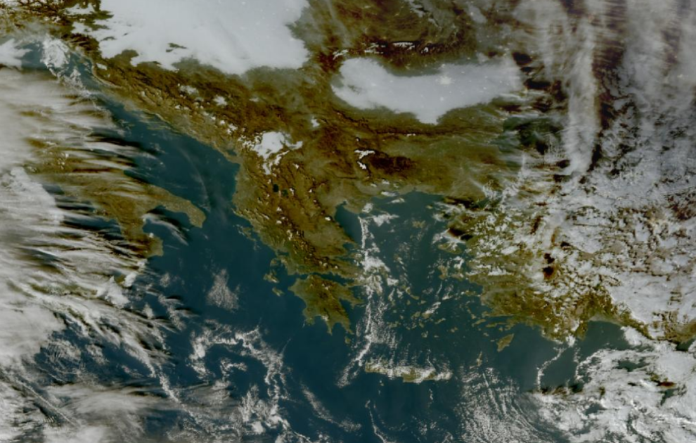 Τελευταία δορυφορική εικόνα νεφοκάλυψης