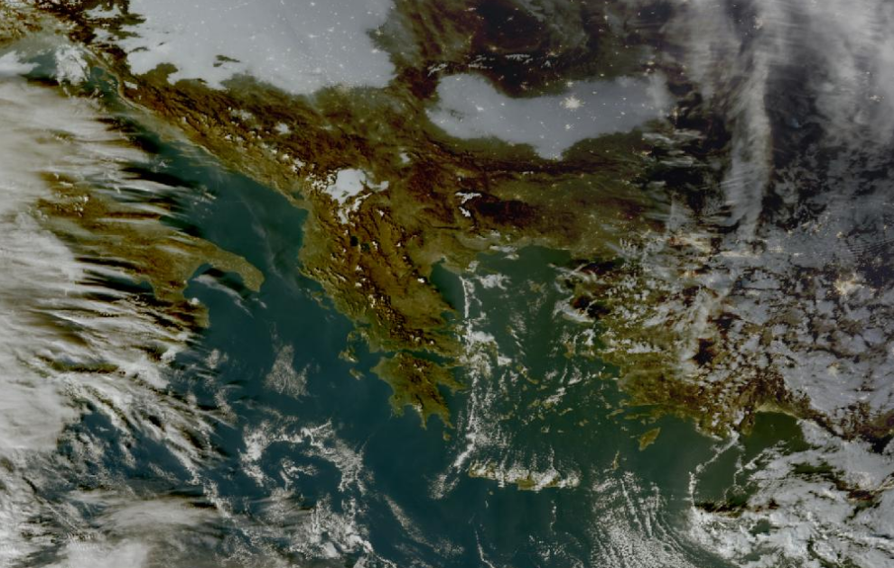 Τελευταία δορυφορική εικόνα νεφοκάλυψης