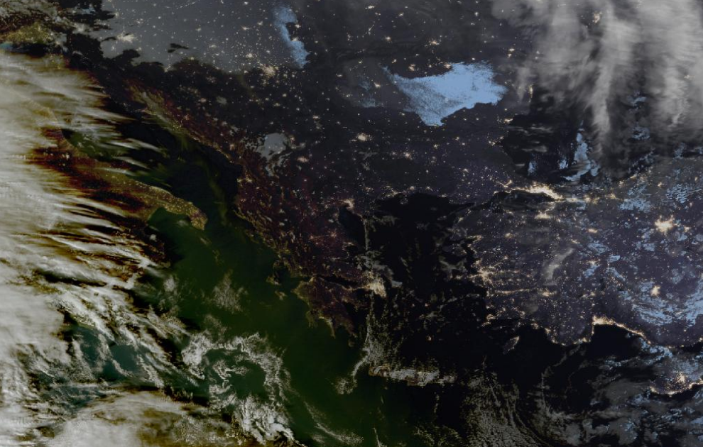 Τελευταία δορυφορική εικόνα νεφοκάλυψης