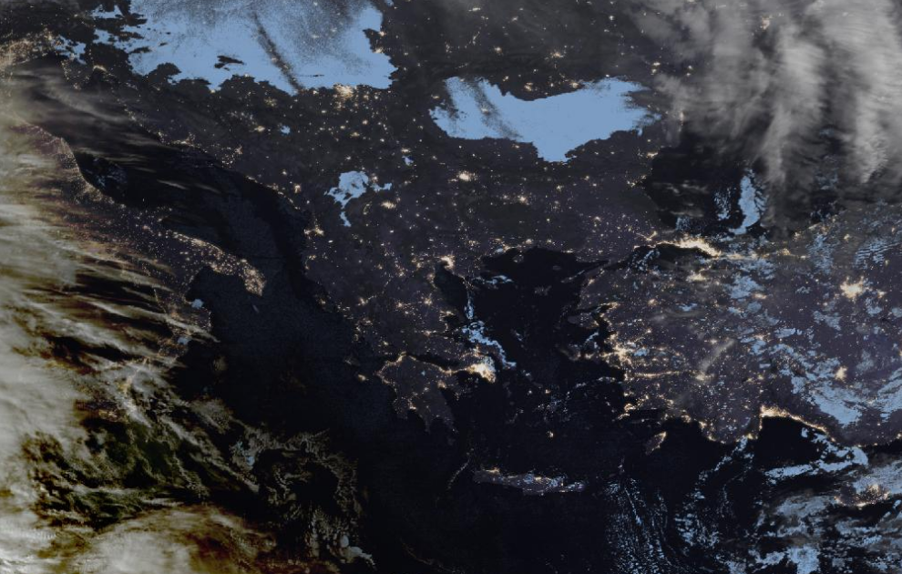 Τελευταία δορυφορική εικόνα νεφοκάλυψης