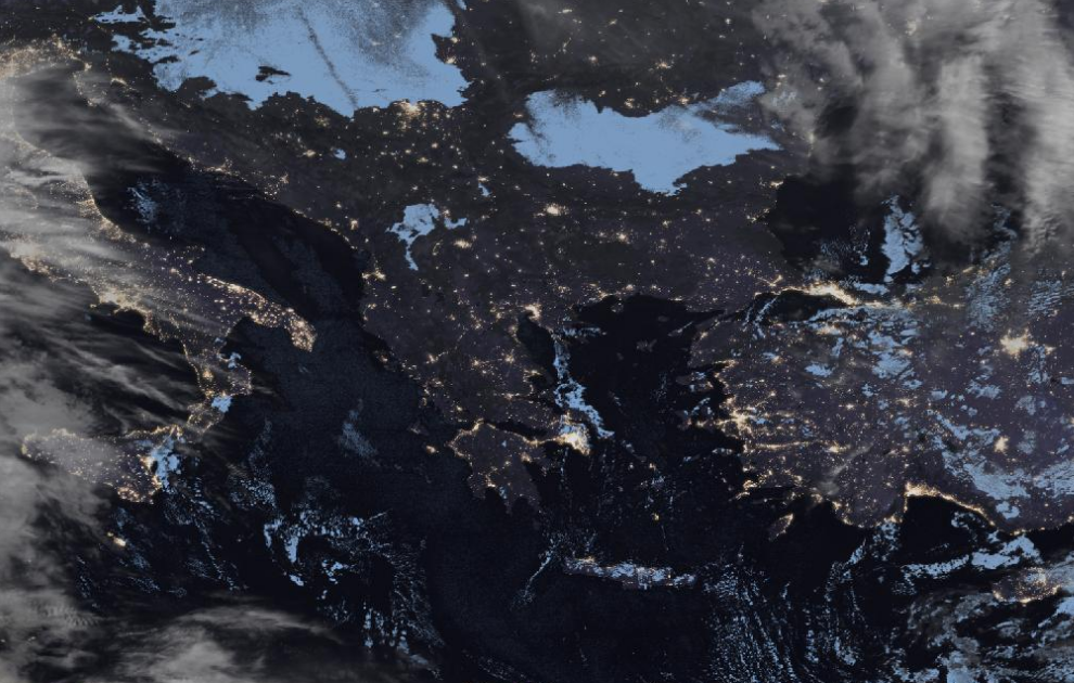 Τελευταία δορυφορική εικόνα νεφοκάλυψης