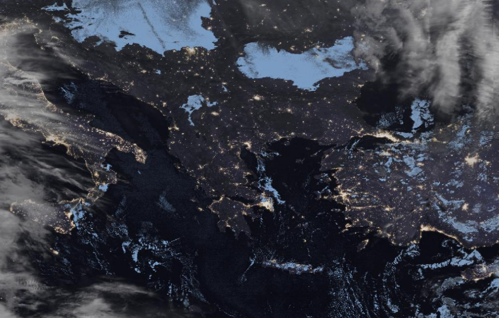 Τελευταία δορυφορική εικόνα νεφοκάλυψης