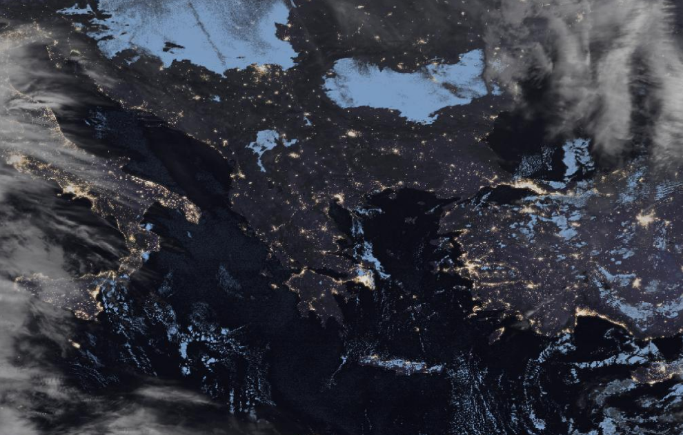 Τελευταία δορυφορική εικόνα νεφοκάλυψης