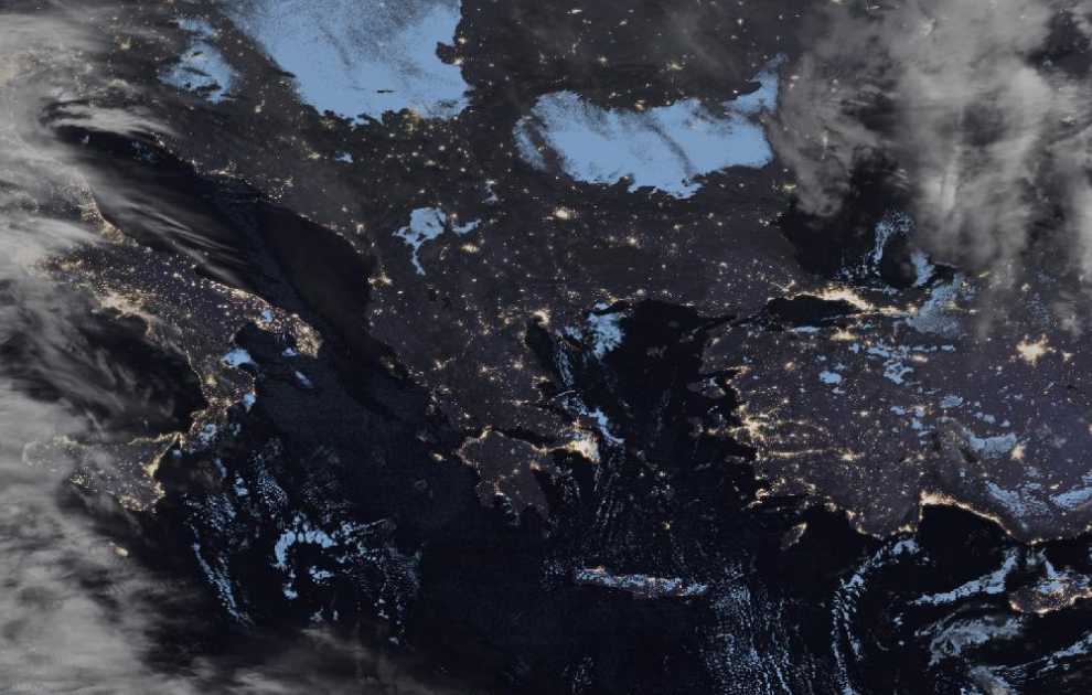 Τελευταία δορυφορική εικόνα νεφοκάλυψης