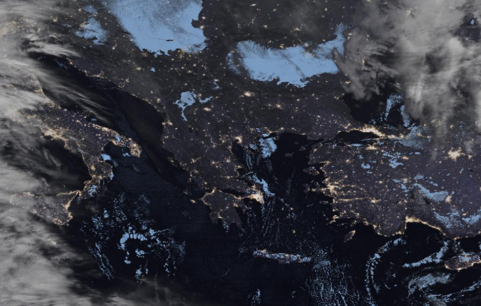 Τελευταία δορυφορική εικόνα νεφοκάλυψης