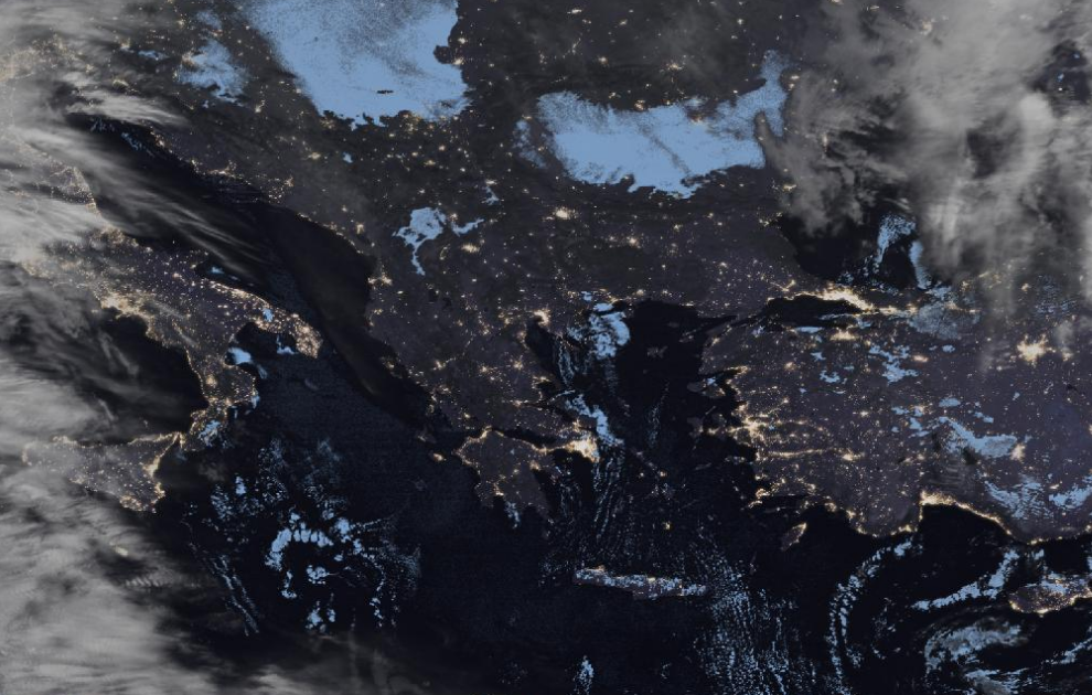 Τελευταία δορυφορική εικόνα νεφοκάλυψης