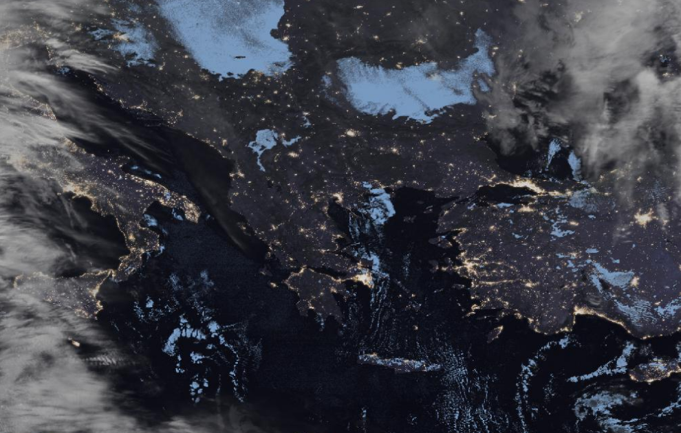 Τελευταία δορυφορική εικόνα νεφοκάλυψης