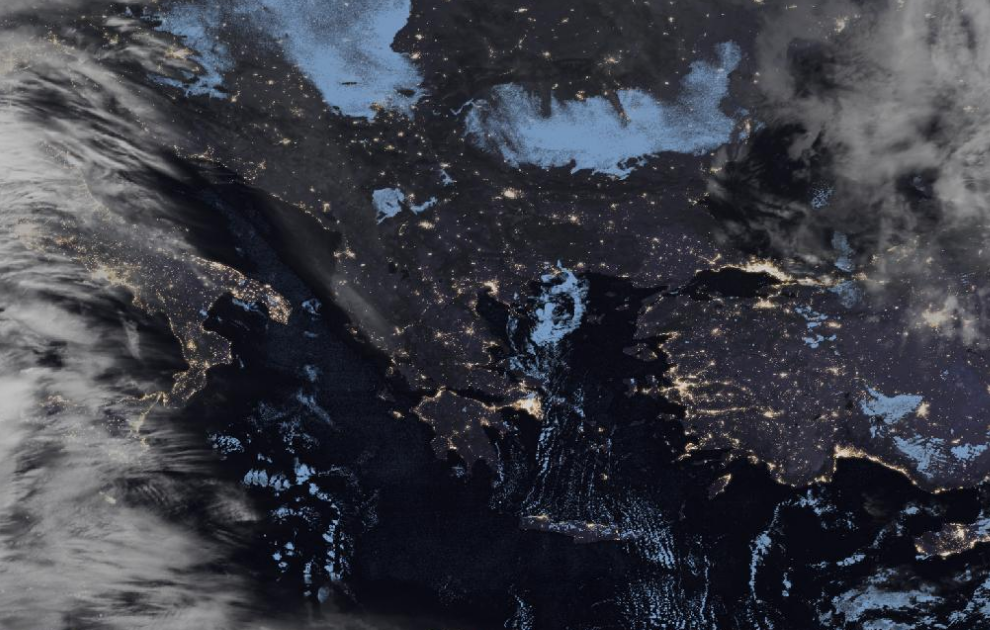 Τελευταία δορυφορική εικόνα νεφοκάλυψης