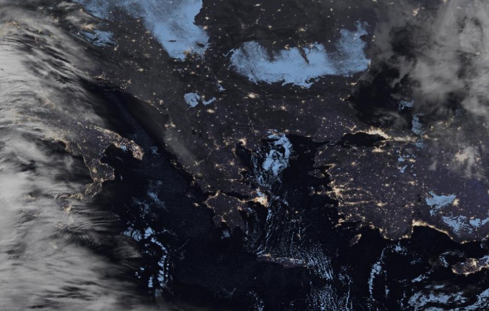 Τελευταία δορυφορική εικόνα νεφοκάλυψης