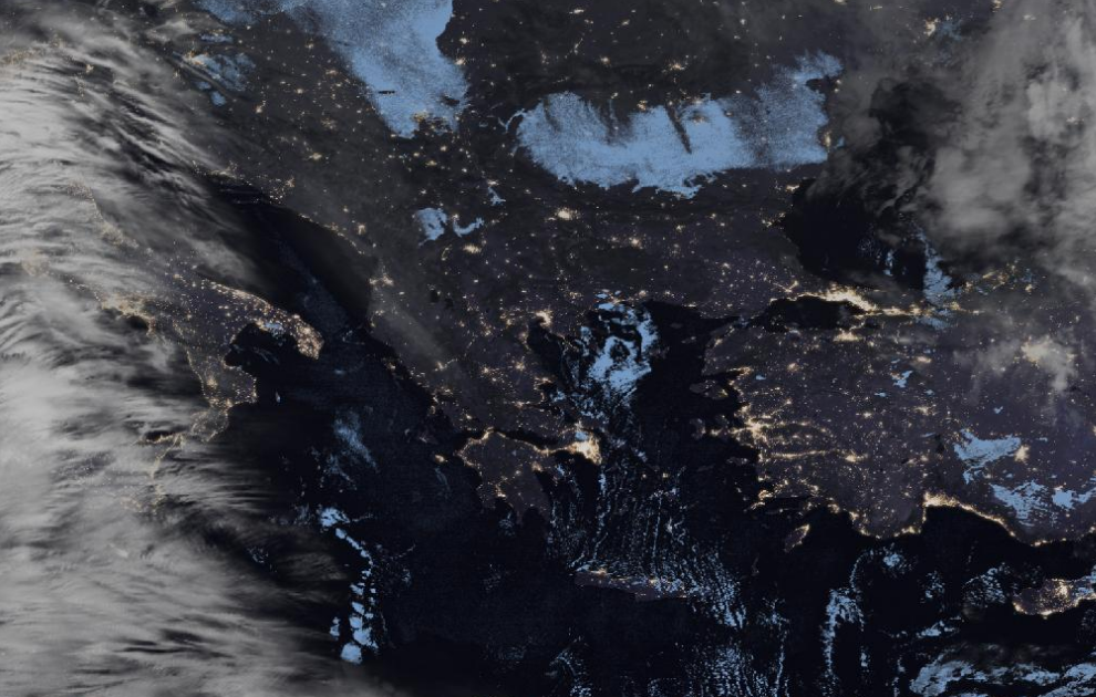 Τελευταία δορυφορική εικόνα νεφοκάλυψης