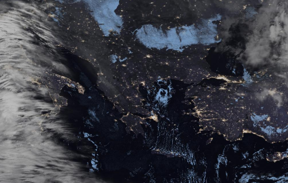 Τελευταία δορυφορική εικόνα νεφοκάλυψης