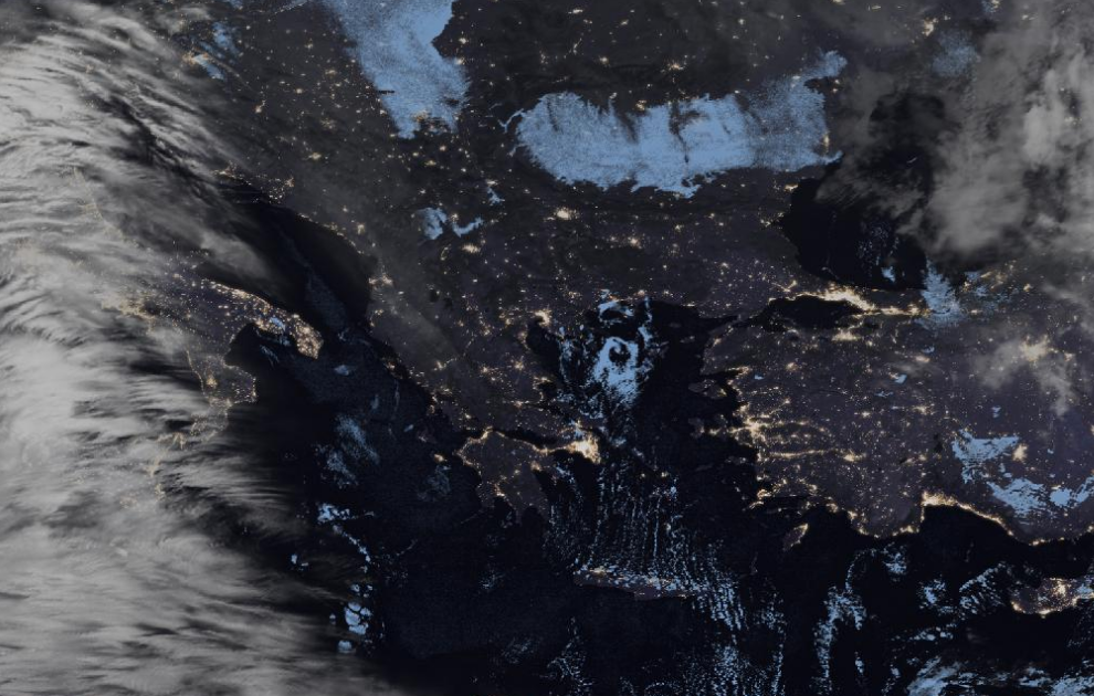 Τελευταία δορυφορική εικόνα νεφοκάλυψης