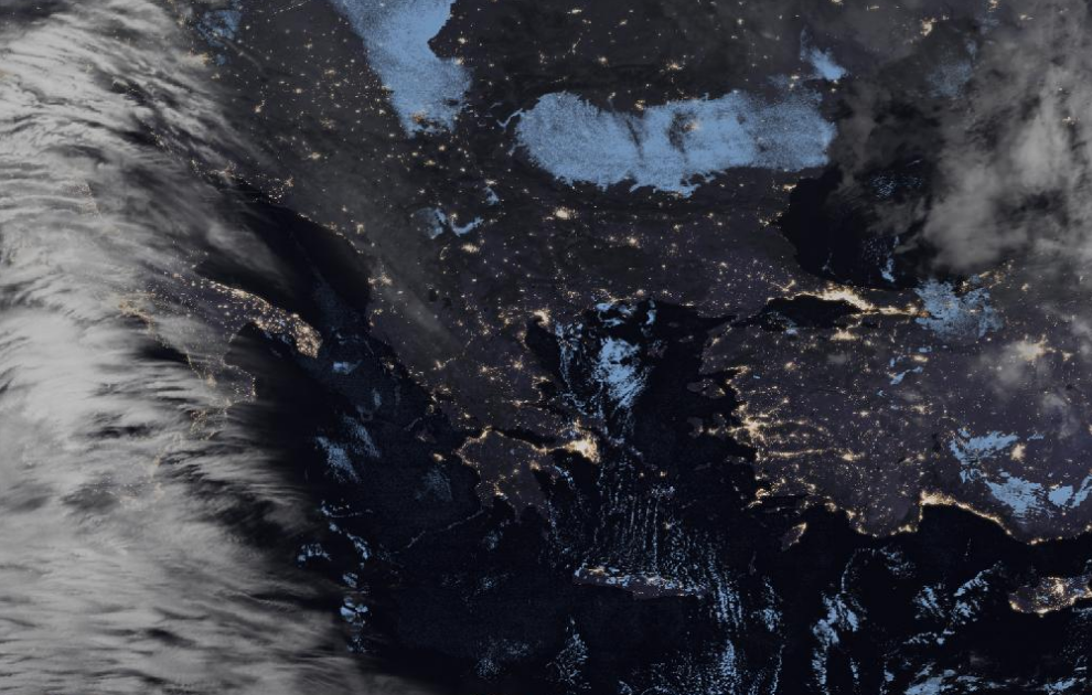 Τελευταία δορυφορική εικόνα νεφοκάλυψης