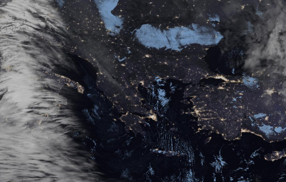 Τελευταία δορυφορική εικόνα νεφοκάλυψης