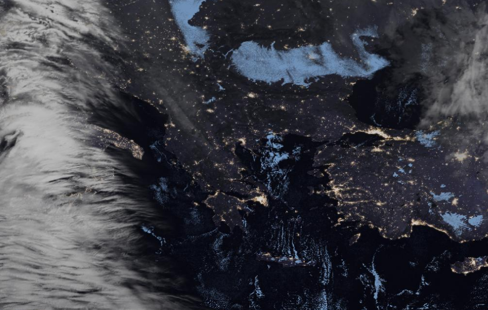 Τελευταία δορυφορική εικόνα νεφοκάλυψης