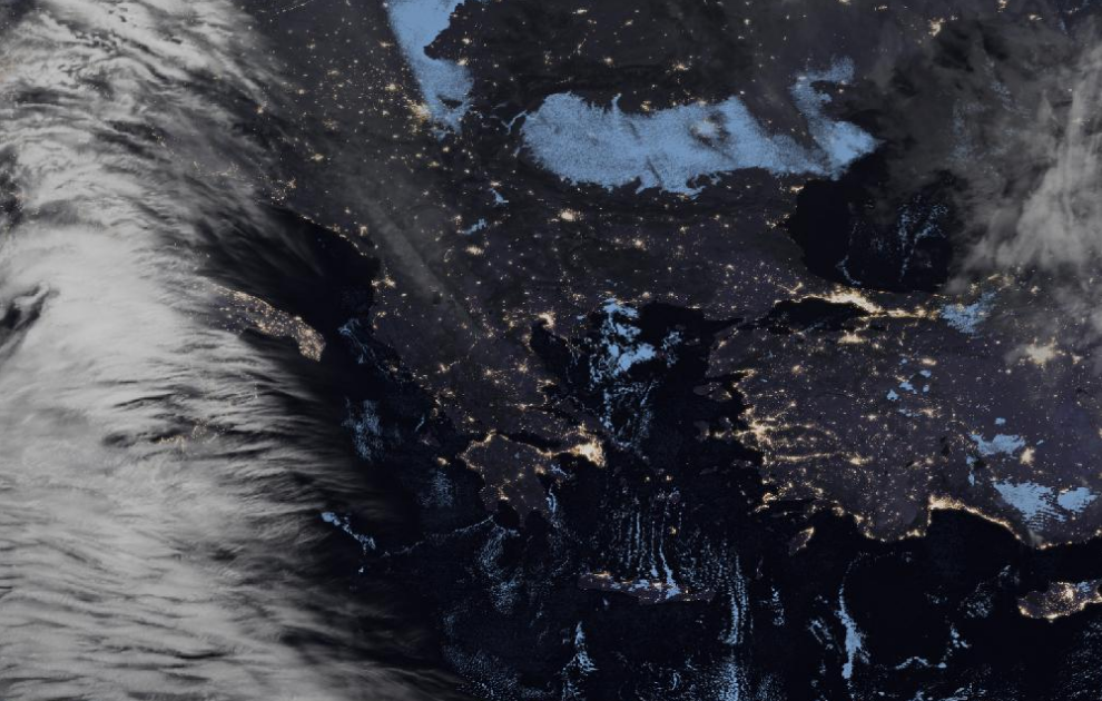 Τελευταία δορυφορική εικόνα νεφοκάλυψης