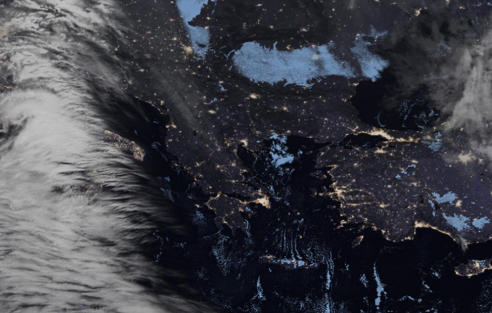 Τελευταία δορυφορική εικόνα νεφοκάλυψης