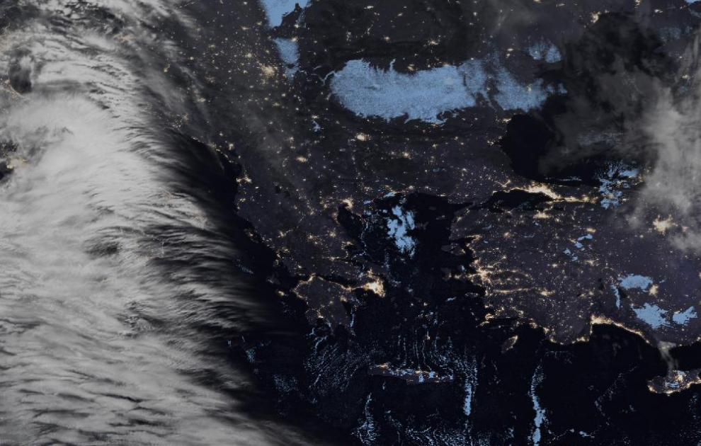 Τελευταία δορυφορική εικόνα νεφοκάλυψης