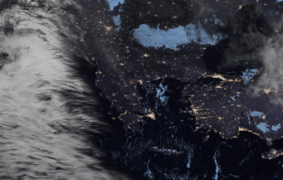 Τελευταία δορυφορική εικόνα νεφοκάλυψης