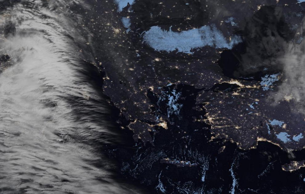 Τελευταία δορυφορική εικόνα νεφοκάλυψης