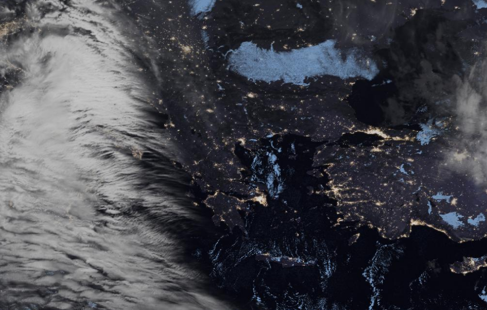 Τελευταία δορυφορική εικόνα νεφοκάλυψης