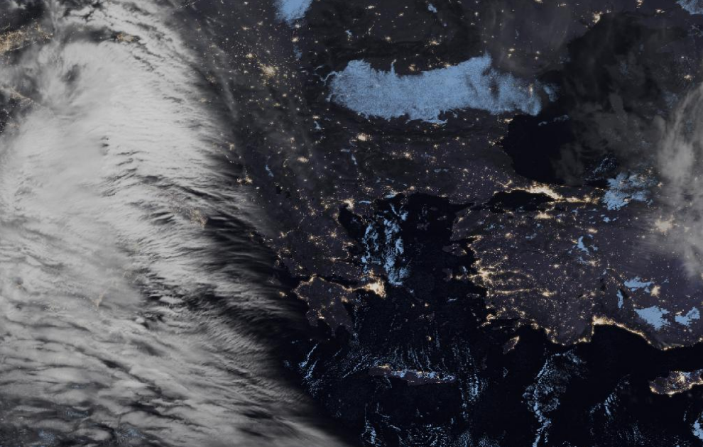 Τελευταία δορυφορική εικόνα νεφοκάλυψης