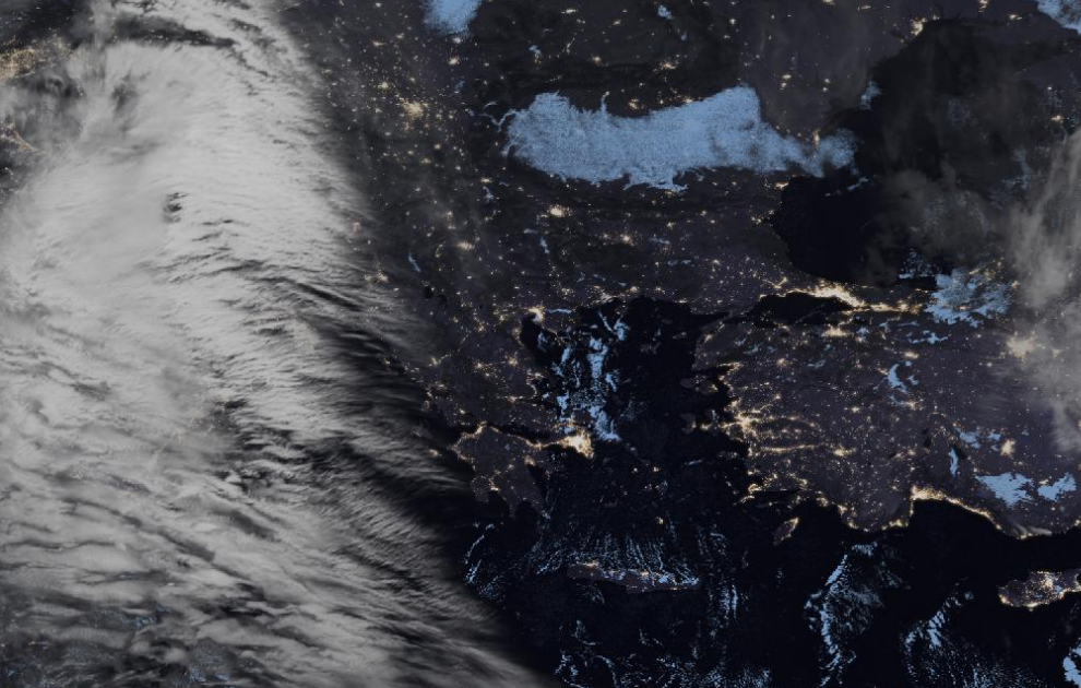 Τελευταία δορυφορική εικόνα νεφοκάλυψης