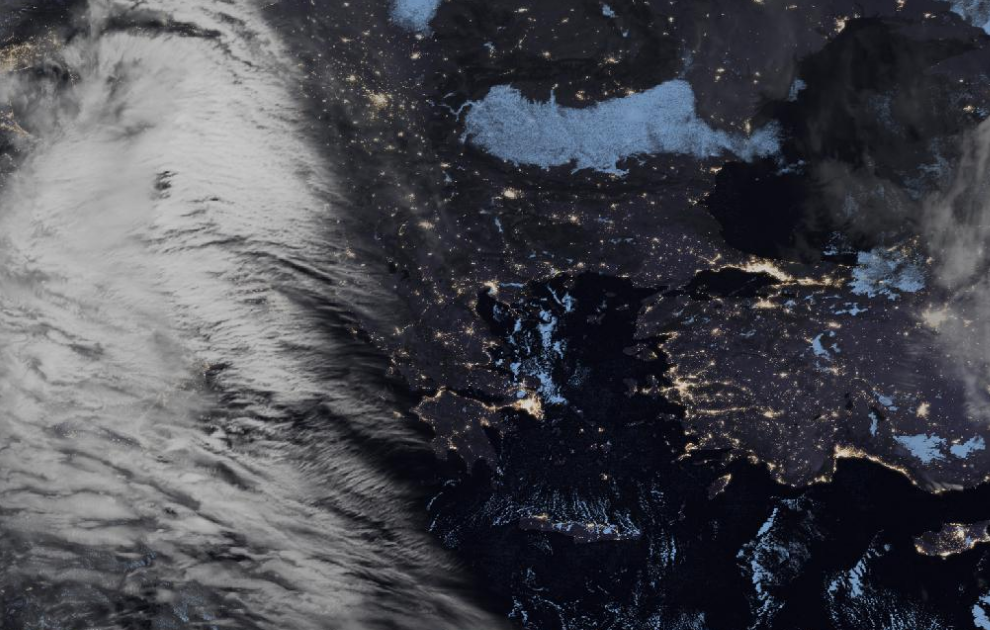 Τελευταία δορυφορική εικόνα νεφοκάλυψης