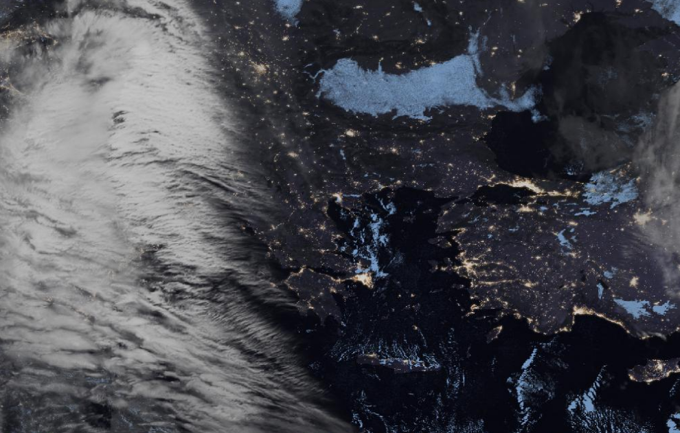 Τελευταία δορυφορική εικόνα νεφοκάλυψης