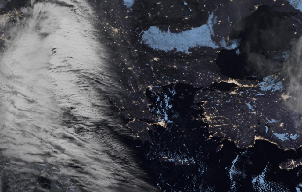 Τελευταία δορυφορική εικόνα νεφοκάλυψης