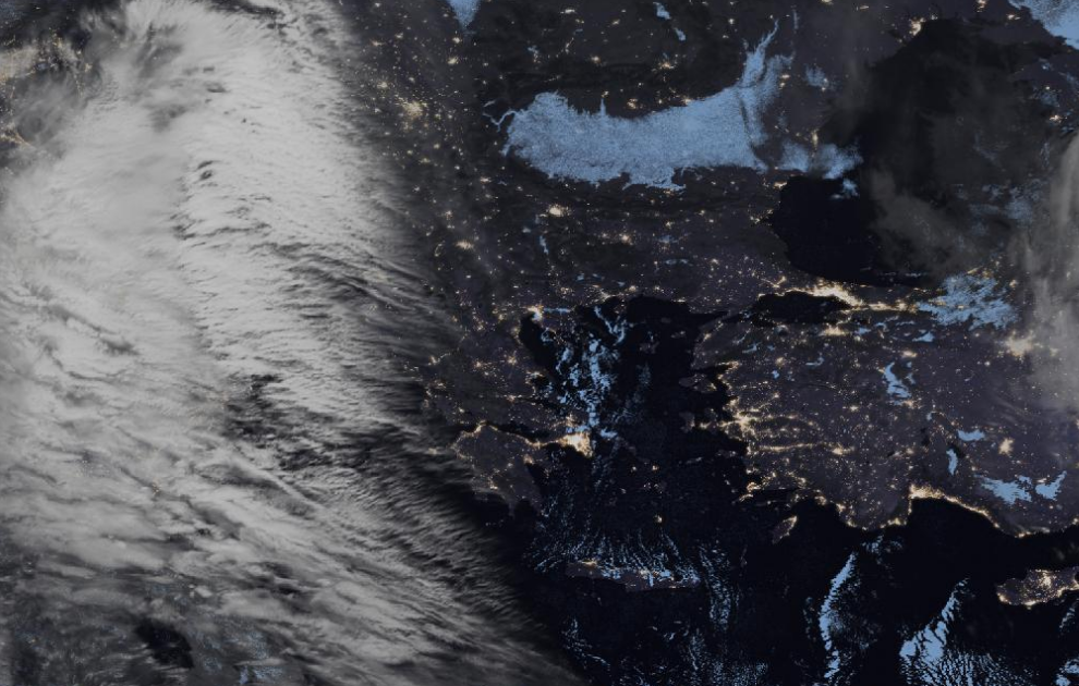 Τελευταία δορυφορική εικόνα νεφοκάλυψης