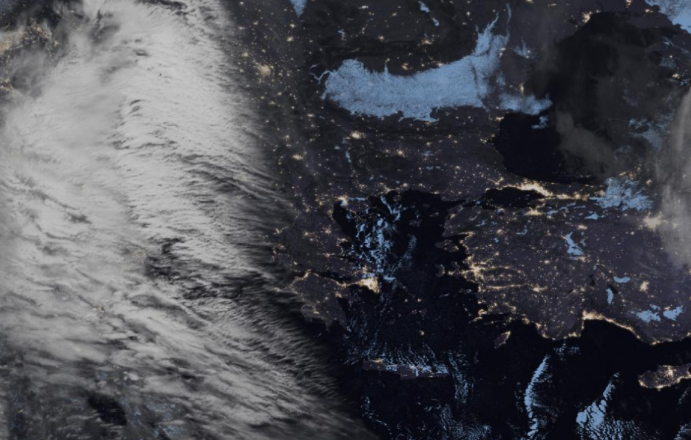 Τελευταία δορυφορική εικόνα νεφοκάλυψης