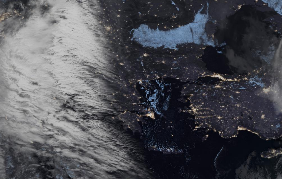 Τελευταία δορυφορική εικόνα νεφοκάλυψης