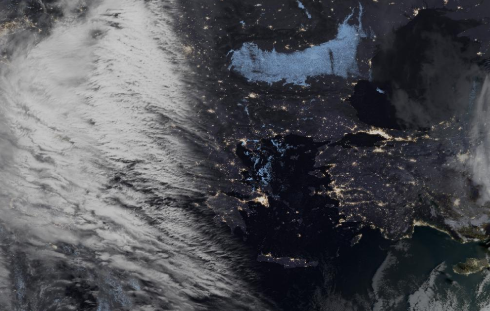 Τελευταία δορυφορική εικόνα νεφοκάλυψης