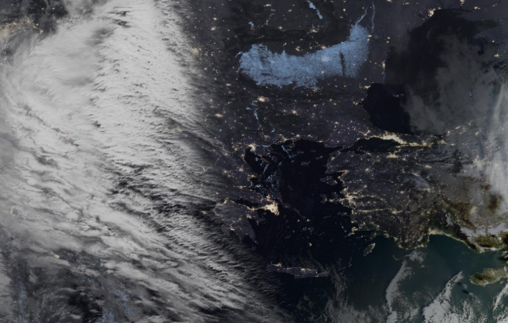 Τελευταία δορυφορική εικόνα νεφοκάλυψης