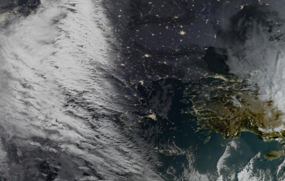 Τελευταία δορυφορική εικόνα νεφοκάλυψης