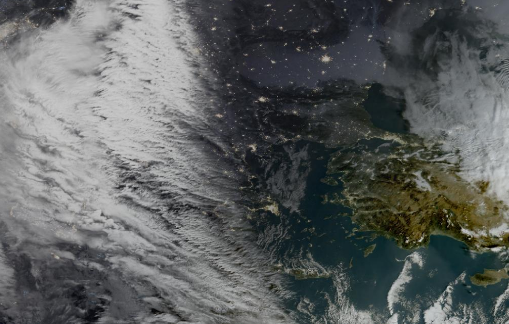 Τελευταία δορυφορική εικόνα νεφοκάλυψης