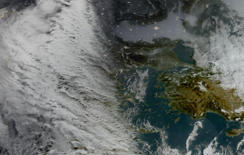 Τελευταία δορυφορική εικόνα νεφοκάλυψης