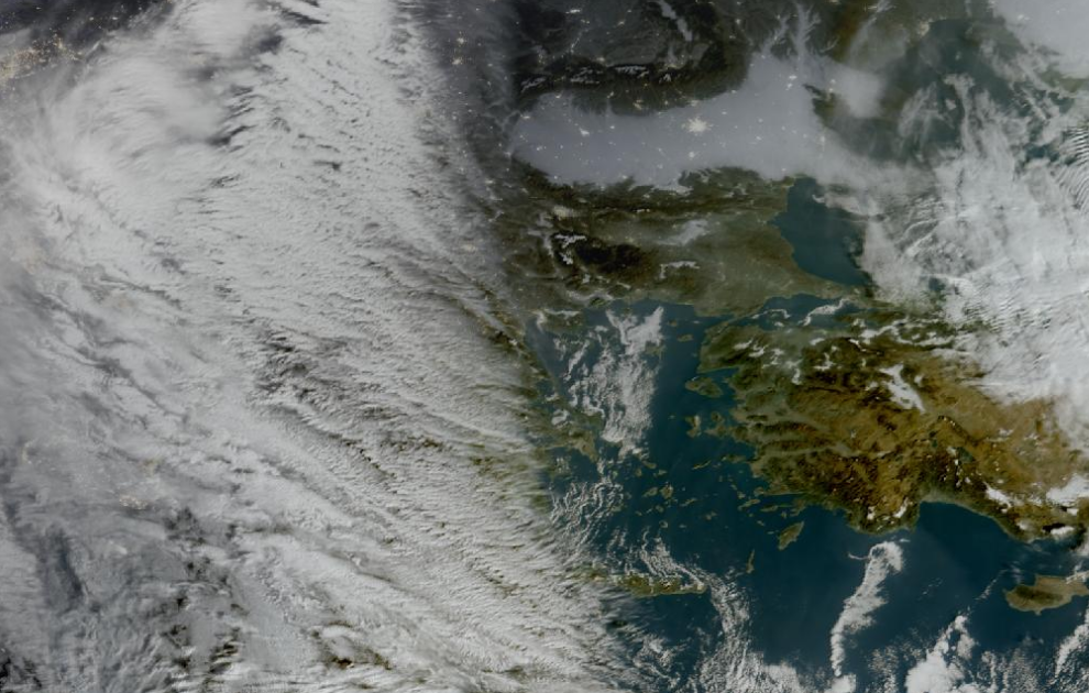 Τελευταία δορυφορική εικόνα νεφοκάλυψης