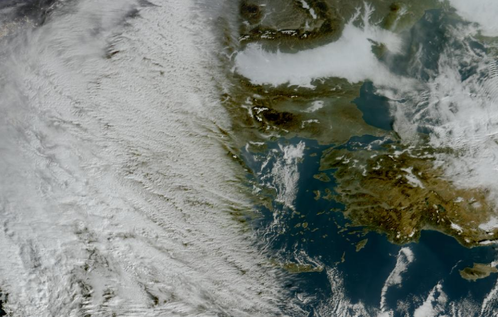 Τελευταία δορυφορική εικόνα νεφοκάλυψης