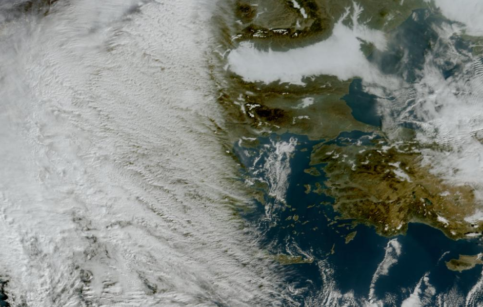 Τελευταία δορυφορική εικόνα νεφοκάλυψης