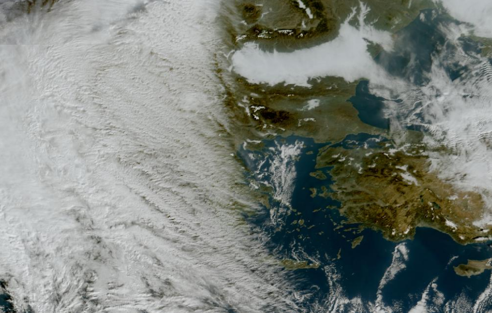 Τελευταία δορυφορική εικόνα νεφοκάλυψης