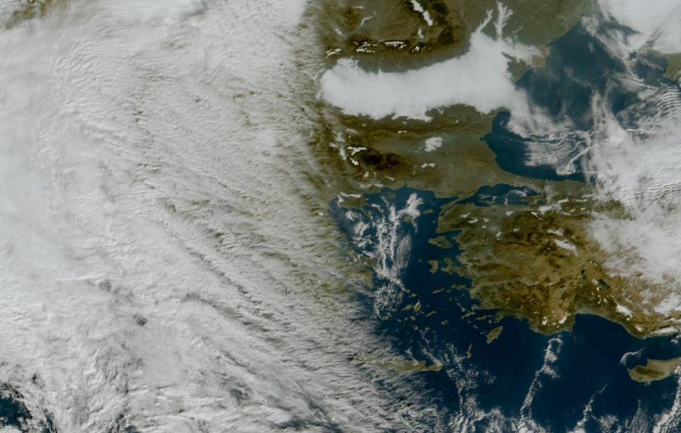 Τελευταία δορυφορική εικόνα νεφοκάλυψης