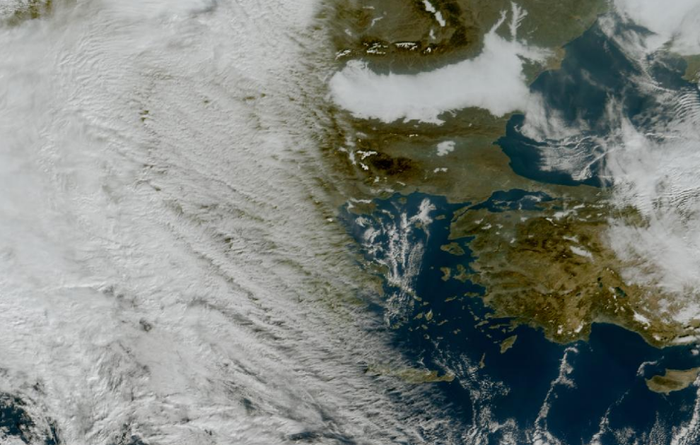 Τελευταία δορυφορική εικόνα νεφοκάλυψης