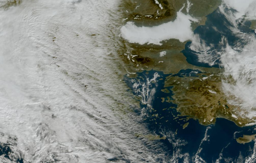 Τελευταία δορυφορική εικόνα νεφοκάλυψης