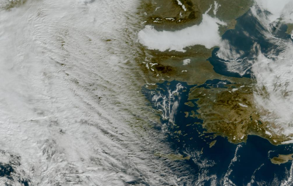 Τελευταία δορυφορική εικόνα νεφοκάλυψης