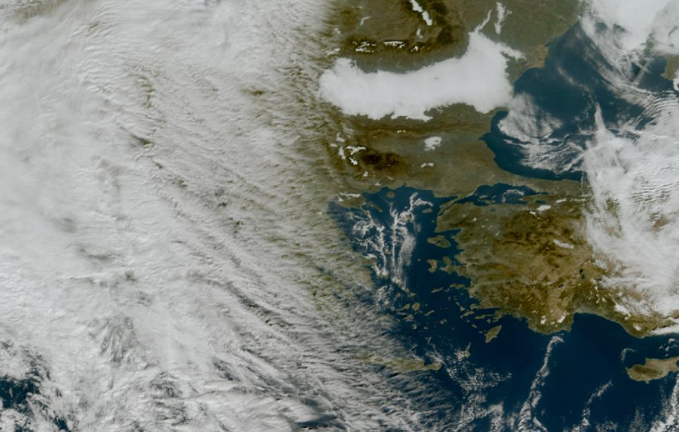 Τελευταία δορυφορική εικόνα νεφοκάλυψης