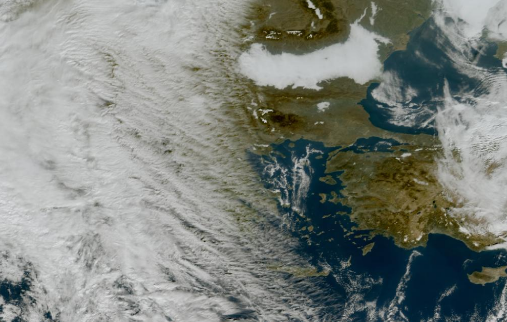 Τελευταία δορυφορική εικόνα νεφοκάλυψης