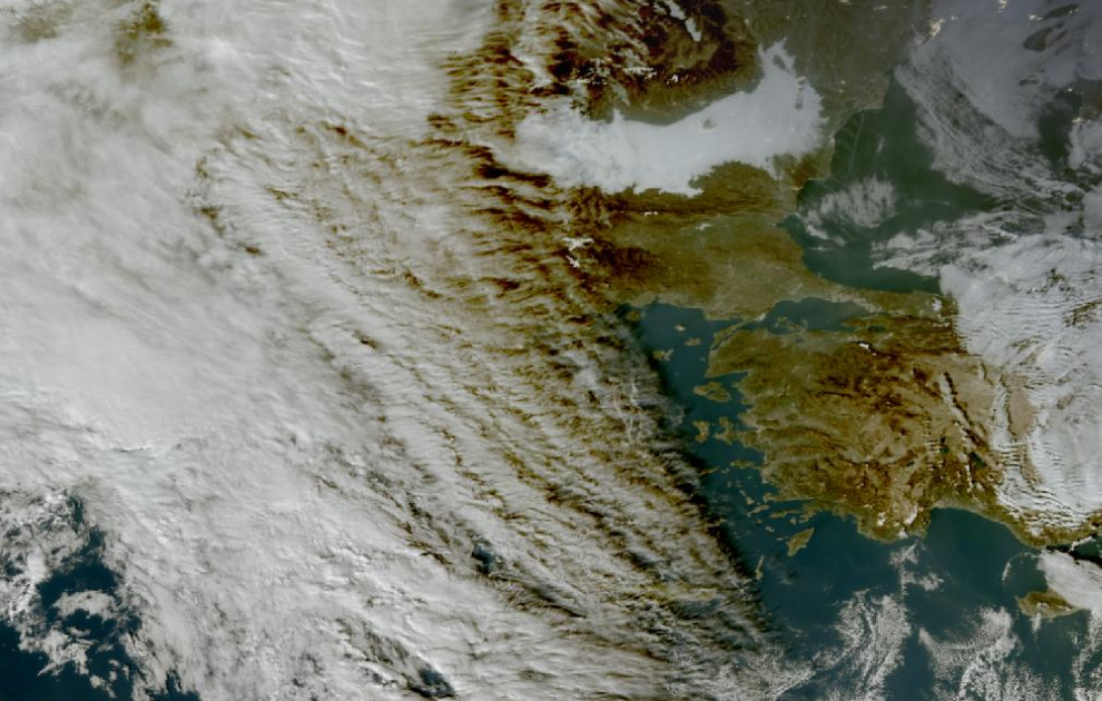 Τελευταία δορυφορική εικόνα νεφοκάλυψης